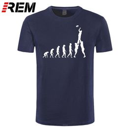 Rugby Evolution of Man T-Shirt Funny Printed T Shirts Men Short Sleeve Cotton Male Tops 210409