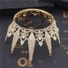 Baroque Royal Queen Crystal Wedding Crown Bridal Tiaras and Crowns Princess Small Diadem Bride Hair Jewelry Accessories X0625