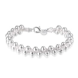 Direct Factory Price New Listing Silver Color Cute Nice Charm Woven Beads Bracelet Jewelry Best Gift Lh002 Q0719