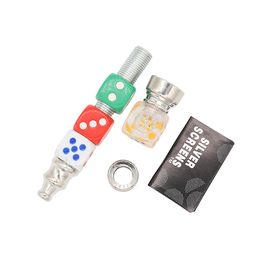 The Dice Design Metal Small Portable Pipes Colourful Convenient Detachable Tobacco Household Fashion Trendy Smoking Pipe Tiny Smoke Accessories