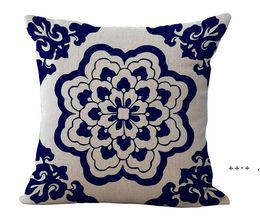 45*45cm Cushion Cover Cotton Linen Pillow Case For Sofa Home Decorative Pillowcase Car Seat Cushion Cover RRD11992