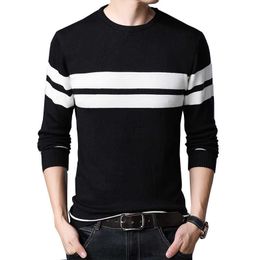 BROWON Casual Men Sweater O-Neck Splicing Design Slim Sweaters Knittwear Autumn Mens Pullovers Pullover Men Pull Homme M-3XL Y0907