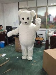 High quality white bear Mascot Costume Halloween Christmas Fancy Party Dress Cartoon Character Suit Carnival Unisex Adults Outfit