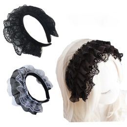 lovely lolita lace bow women hairbands girl's headbands lady's headwear hair accessories headwrap accessories