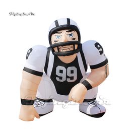 Explosive Inflatable Rugby Player Model 3m High Color Can Be Customized Character Mascot Air Blown America Football Player For Game Event