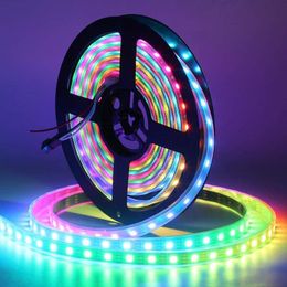 Strips 5V LED Strip RGB 50CM 1M 2M 3M 4M 5M 30/60/144 LEDs Smart Addressable Pixel Black White PCB WS2812 IC 17KeyLED StripsLED