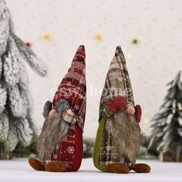 Christmas Decoration Snowflakes Faceless Doll Standing Pillow Santa Claus dolls