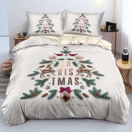 white christmas tree snow Canada - Bedding Sets White Christmas Tree Duvet Cover Set Merry Xmas Winter Snow Pillowcases Comforter Twin Queen King Fashion
