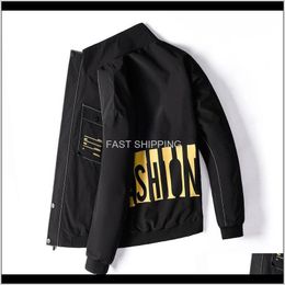 Apparel Clothing Outerwear Mens Jackets Autumn Winter Casual Loose Jacket Letter Printed Contrast Color Patchwork Male Plus Size Pwxon