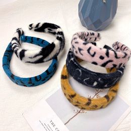 Leopard Plush Fashion Hairband Headwrap Hair Accessories For Women Girls Elegant Korean Headwear Hair hoop Headband