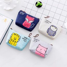 Cute Change Coin Storage Bag Korean Animal Coin Key Storage Bag Cartoon Student Wallet Popular Small Mini Bag