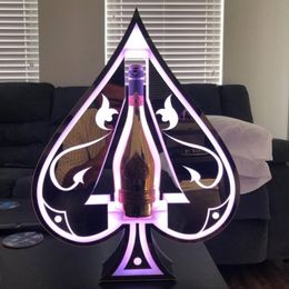 GlowBar Rechargeable Colour Flashing Armand de Brignac Champagne Glorifier Display LED Ace of Spade VIP Bottle Presenter