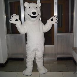 Halloween polar bear Mascot Costume Top Quality animal theme character Carnival Unisex Adults Outfit Christmas Birthday Party Dress
