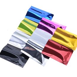 8*12cm Multicolor heat seal open top Aluminium foil packaging bags food storage vacuum pack bag mylar packing pouches