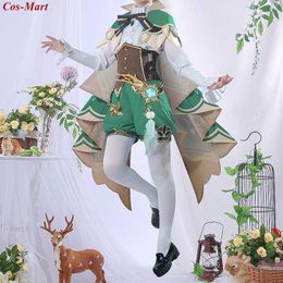 Hot Game Genshin Impact Venti Cosplay Costume God Of Wind Lovely Combat Uniform Halloween Activity Party Role Play Clothing S-XL Y0903