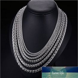 Wholesale Price Stainless Steel Keel Chain Necklace Fashion Punk Men Jewellery Width 3MM 4MM 5MM Length 50-70CM drop shipping Factory price expert design Quality