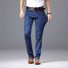Thick Autumn Winter Jeans Men Male Straight Fit Pants Classic Denim Elasticity Fashion Trousers Heavy weight 210716