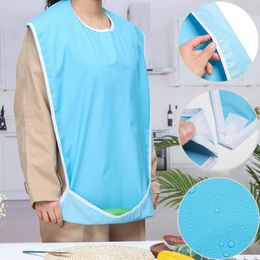 Aprons Elderly Adult Seniors Disabled Bib Waterproof Apron Eating Clothing Protector Washable Reusable Extra Long