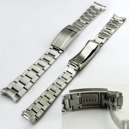 wholesale 20mm Men 316L Solid Watchband Watch Bands Stainless Steel With Buckle Watch Straps For High quality Watchbands Mens Bands