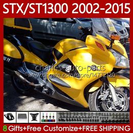 Bodys Kit For HONDA Pan European STX1300 Light Yellow ST1300 02-15 93No.44 STX ST 1300 ST-1300 2002 2003 2004 2005 2006 2007 2008 STX-1300 09 10 11 12 13 14 15 OEM Fairing