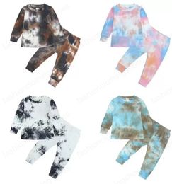 Boy Girl Kid Clothing Set Bandhnu Long Sleeve T shirt +Pants Kids clothes Casual Two Piece sets