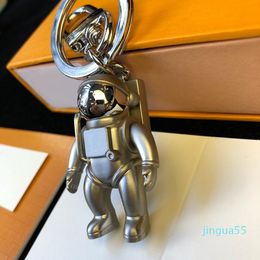 Keychains Fashion Handmade 3D Alloy Astronaut Space Robot Doll Spaceman Keychain Keyring Gift Key Chain