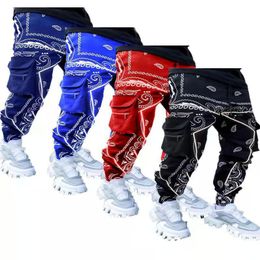 Grandi cantieri Pantaloni cargo Stampa da uomo Allentato Comodo Pantaloni da jogging maschili impilati Pantaloni sportivi da uomo Hip Hop Streetwear S-5xl