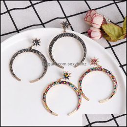 Dangle & Chandelier Earrings Jewelry S1040 Fashion Crescent Colorf Rhinstone Exaggeration Vintage Drop Delivery 2021 Kou90