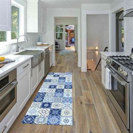 Bohemian Floor Door Mat For Living Room Anti-Slip Kitchen Mat Crapet Modern Wrinkle-Resistant Kitchen Rug Doormat Home Decor 210917