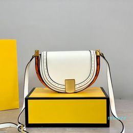 Bags Designer Half Handbags New 2021 Moon Designer Fashion Saddle Buckle Women's Single Shoulder Messenger Large Capacity