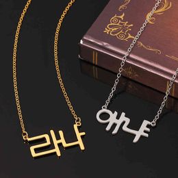 korean name necklace UK - Designer Necklace Luxury Jewelry Stainless Steel Custom Korean Name Personalized Your Character Choker Birthday Gift Dropshipping