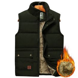 Men's Large Size Clothing Winter Vest Jackets Sleeveless Coat Fur Fashion Big 8xl Male Warm Waistcoat Fleece Men 210923