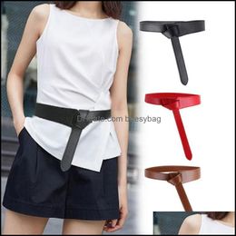 Belts & Aessories Aessoriesaessories Leisure Solid Party Thin Shirt Fashion Soft Women Waist Belt Artificial Leather Ladies Dress Decor Knot