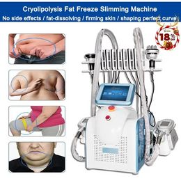 Cryolipolysis Cryo Therapy Fat Freezing Machines Ultrasonic Cavitation Rf Shaping Lipo Laser 2 Handles Work Together