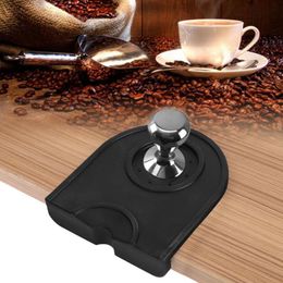 Mats & Pads Semiautomatic Multi-function Thicken Anti-skid Wear Resistance Coffee Grind Silicone Mat Tamper Holder Pad For Edge Desk Bar