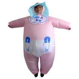 Mascot doll costume Adult Pink Baby Infant Newborn Inflatable Costumes Woman Men Halloween Cartoon Mascot Doll Party Role Dress Up Outfit