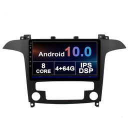 Android 10 Car Dvd Player for Ford S-MAX 2007-2008 Radio 2012-2013 with Video Mirrorring BT DSP 9"
