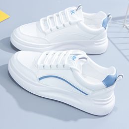 Classic Triple White Low-top Women's Running Shoes Shadow Practical Patchwork Sneakers