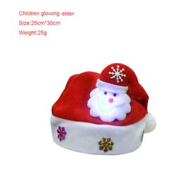 Merry Christmas Adult Kids LED Glowing Hat Artdragon Christmas Decoration New Year Light Up Felt Children Christmas Hat