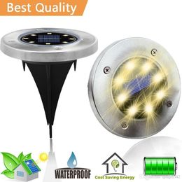 8 LEDs Lâmpadas Solares Powered Luz Impermeável para Home Jardim Gramado Road Ground Plataforma Jardim Caminho