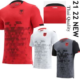 21/22 Albania Soccer Jerseys Hamdi Salihi R.manaj K.bare S.cikalleshi S.kallaku 2021 2022 National Men's Football Team Home Red Away White