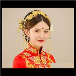 Tiaras Jewellery Drop Delivery 2021 Bride Costume Headdress Classical Chinese Accessories Wedding Hair Hairpin Bmiiw