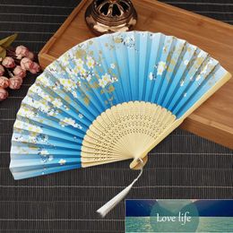 Vintage Style Silk Folding Fan Chinese Japanese Pattern Art Craft Gift Home Decoration Ornaments Dance Handing Fan Fashion Style Factory price expert design