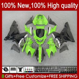 Motorcycle Fairings For KAWASAKI NINJA ZX1000 ZX 1000 CC ZX 10 R ZX-10R 04-05 Bodywork 9No.38 ZX1000C green stock ZX10R 04 05 ZX1000CC 1000CC ZX 10R 2004 2005 Bodys kit