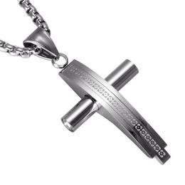 2020 Western Religious Cross Christ Titanium Steel Pendant Necklace Fashion Men Women Jewelry