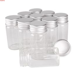 24pcs 25ml Size 30*60mm Transparent Glass Perfume Spice Bottles Tiny Jars Vials With Silver Screw Cap DIY Craftgoods