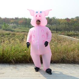 Mascot doll costume Adults Mascot Animals Pink Pig Inflatable Costume Women Man Party Dress Up Halloween Costumes Outdoor Stage Show Toys