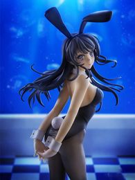 Aniplex Rascal Does Not Dream of Bunny Ver. Senpai Sakurajima Mai PVC Action Figures Anime Sexy Figure Model Toys Doll Gift Q0722