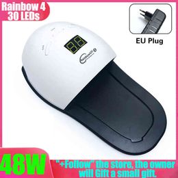 Nail Dryer 48W UV Rainbow4 Led Gel Varnish Drying 30 LEDs Fast Dry With Feet Bottom Lamp For Manicure