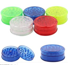 2022 new 60mm 3 Piece Plastic Tobacco Herb Grinder for Smoking Pipe Spice Acrylic Dry Grinders